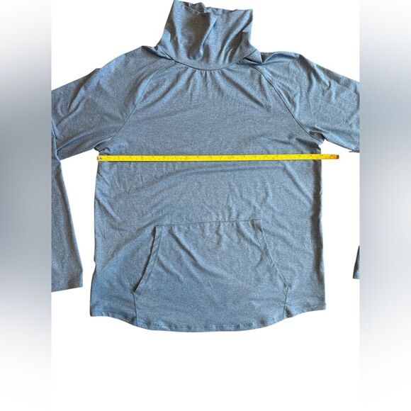 EDDIE BAUER Ladies Funnel Neck Long Sleeve Top Blue Large - Picture 8 of 12